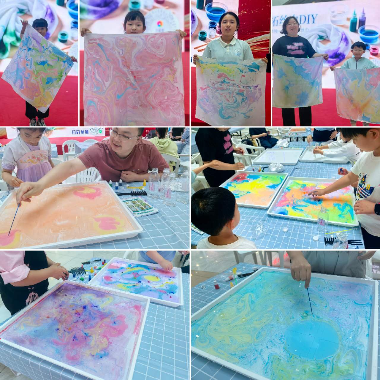 水晶城“水拓丝巾DIY”非遗主题活动圆满进行