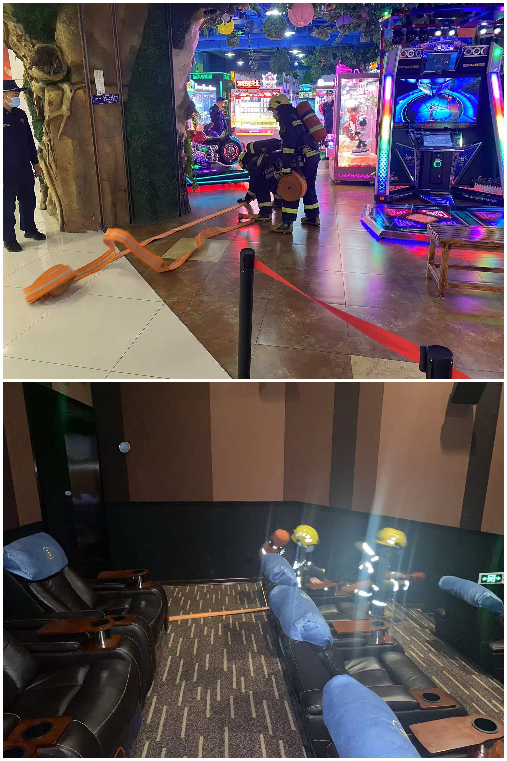 水晶城发展消防模拟演练