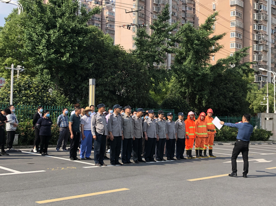 安全常在心 庐阳j9国际站备用文创园发展火警变乱应急措置演练